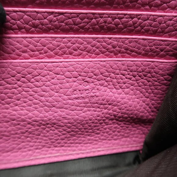 GUCCI GG Marmont Chain Wallet Pink Leather Shoulder Bag 859-012825 - Picture 11 of 12